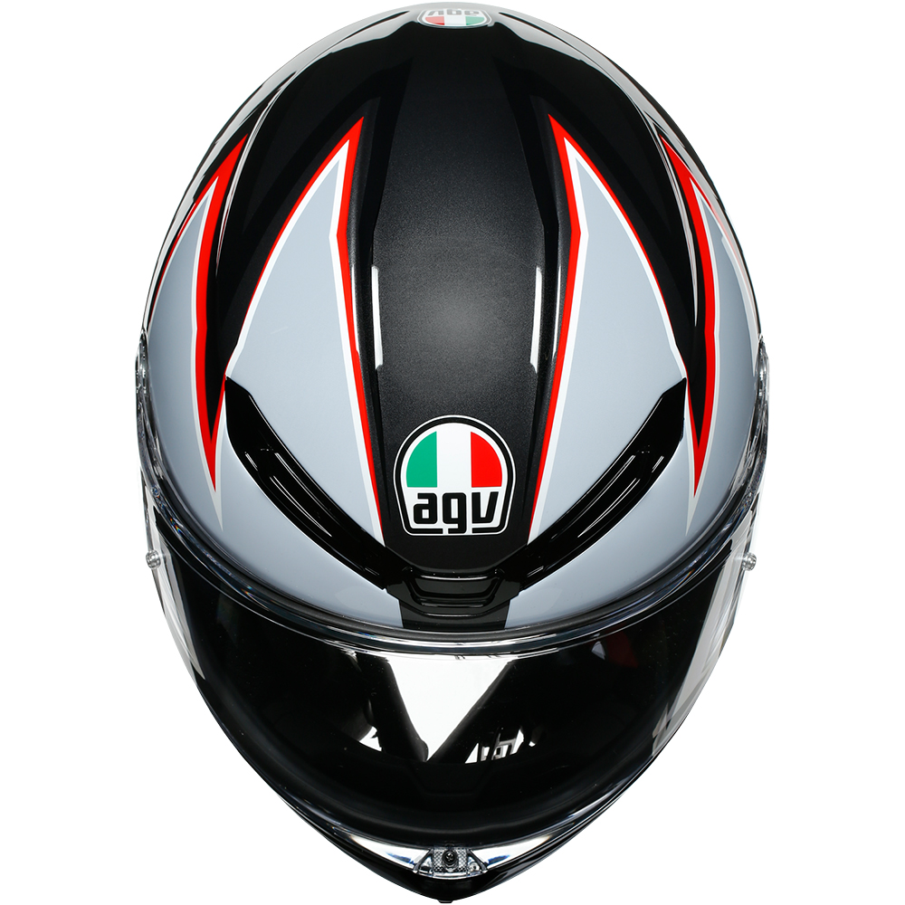 AGV - Casque K6 Flash Noir Mat / Gris / Rouge