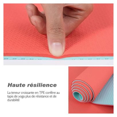 Tapis de Yoga  Tapis Gym  Couleur Orange  183x61x0.6 cm  Tapis de Sol pour Sport  Fitness