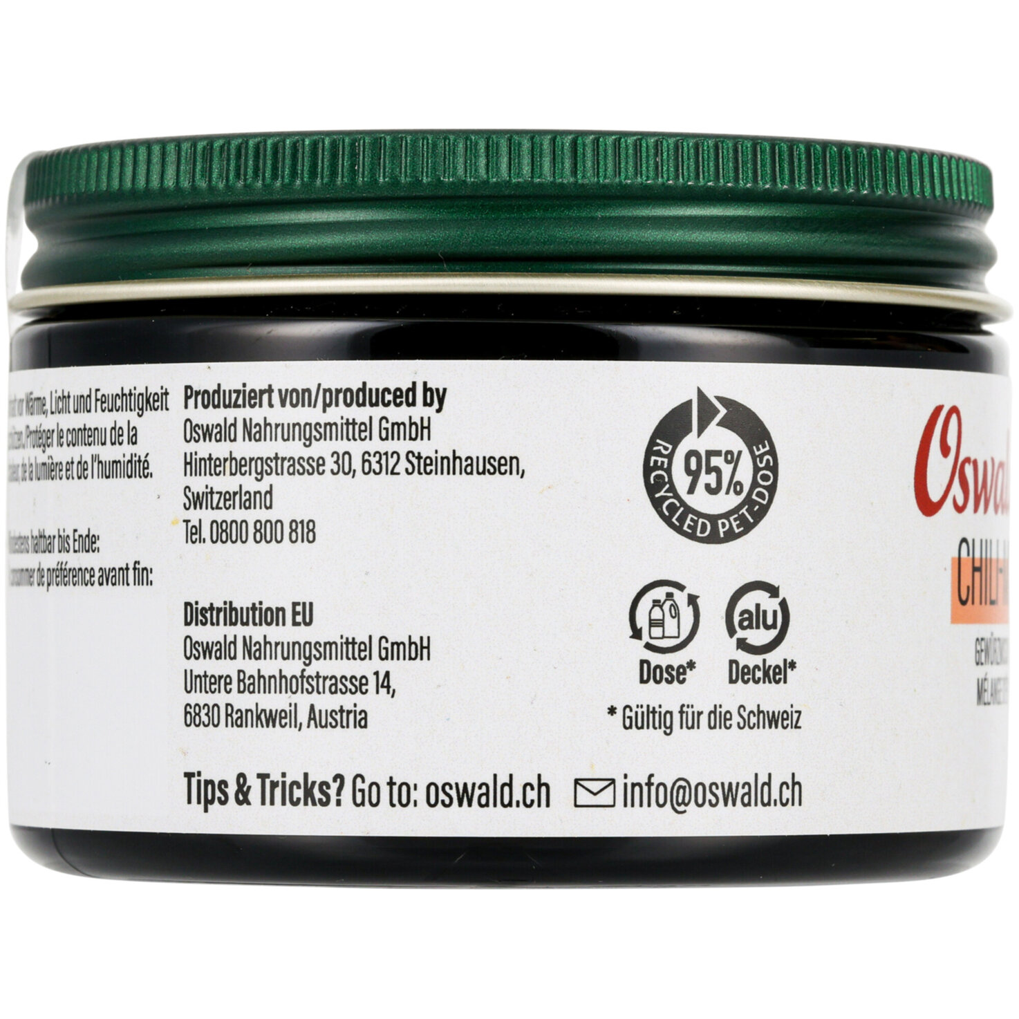 Oswald Naturschätze Würzmischung Chili-Mix