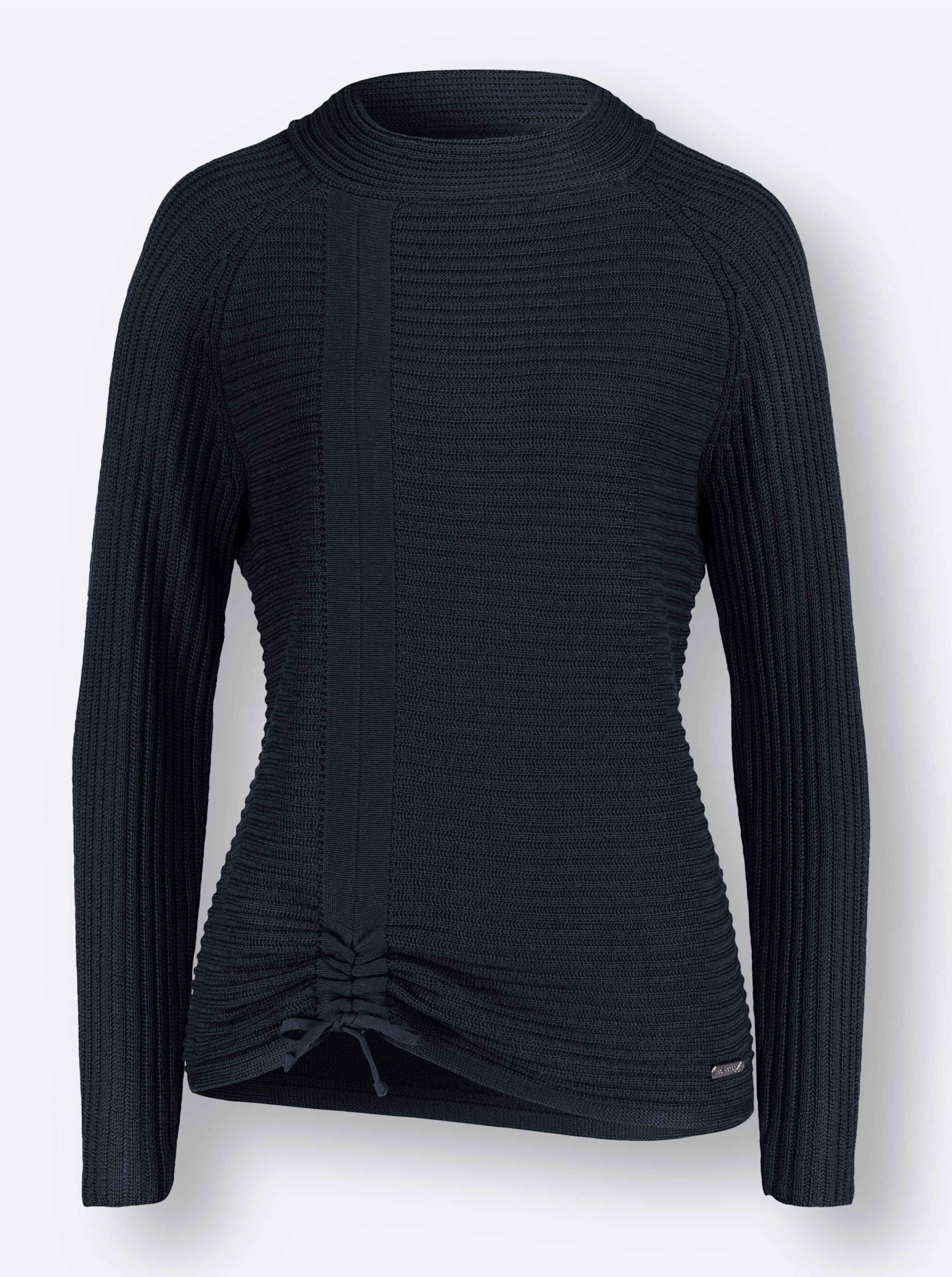 Langarm-Pullover in marine