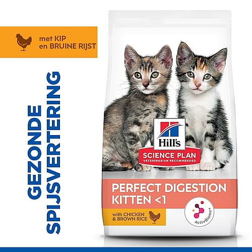 Hill's Science Plan Perfect Digestion Kittenvoer Kip & Rijst 7 kg | 12600.2