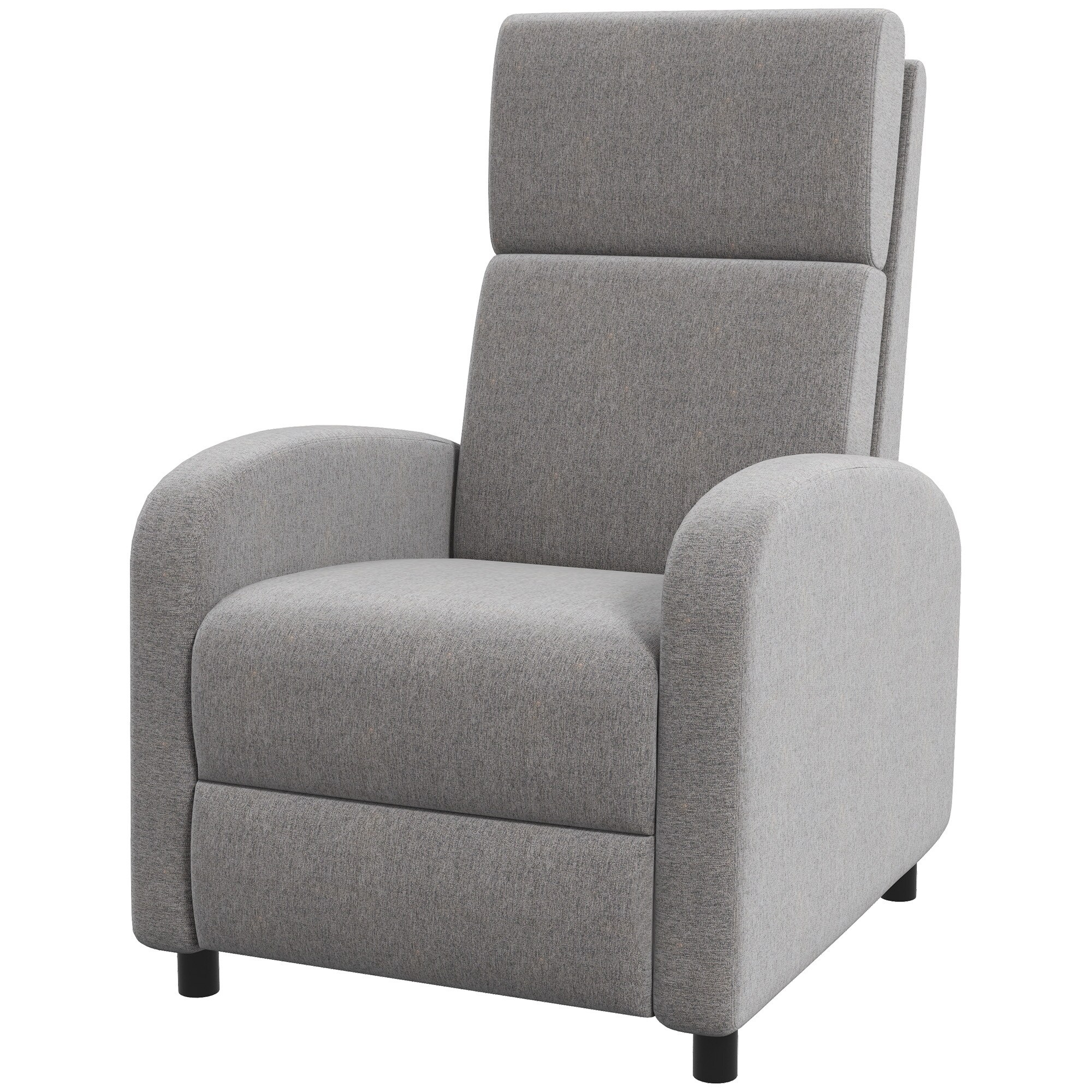 HOMCOM Relaxsessel mit Fußstütze grau 64L x 86B x 102H cm
