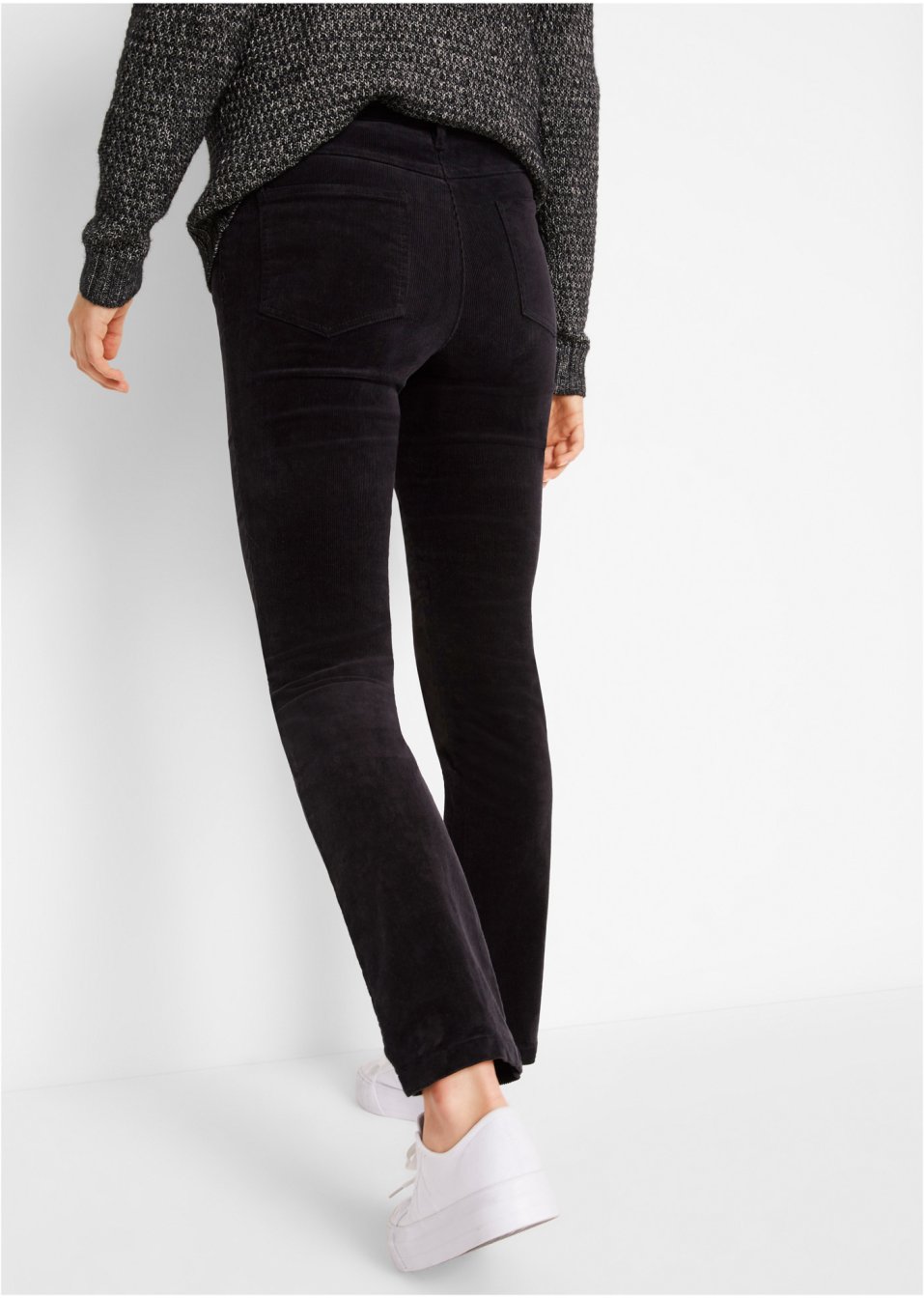 Pantalon stretch en velours côtelé, Straight