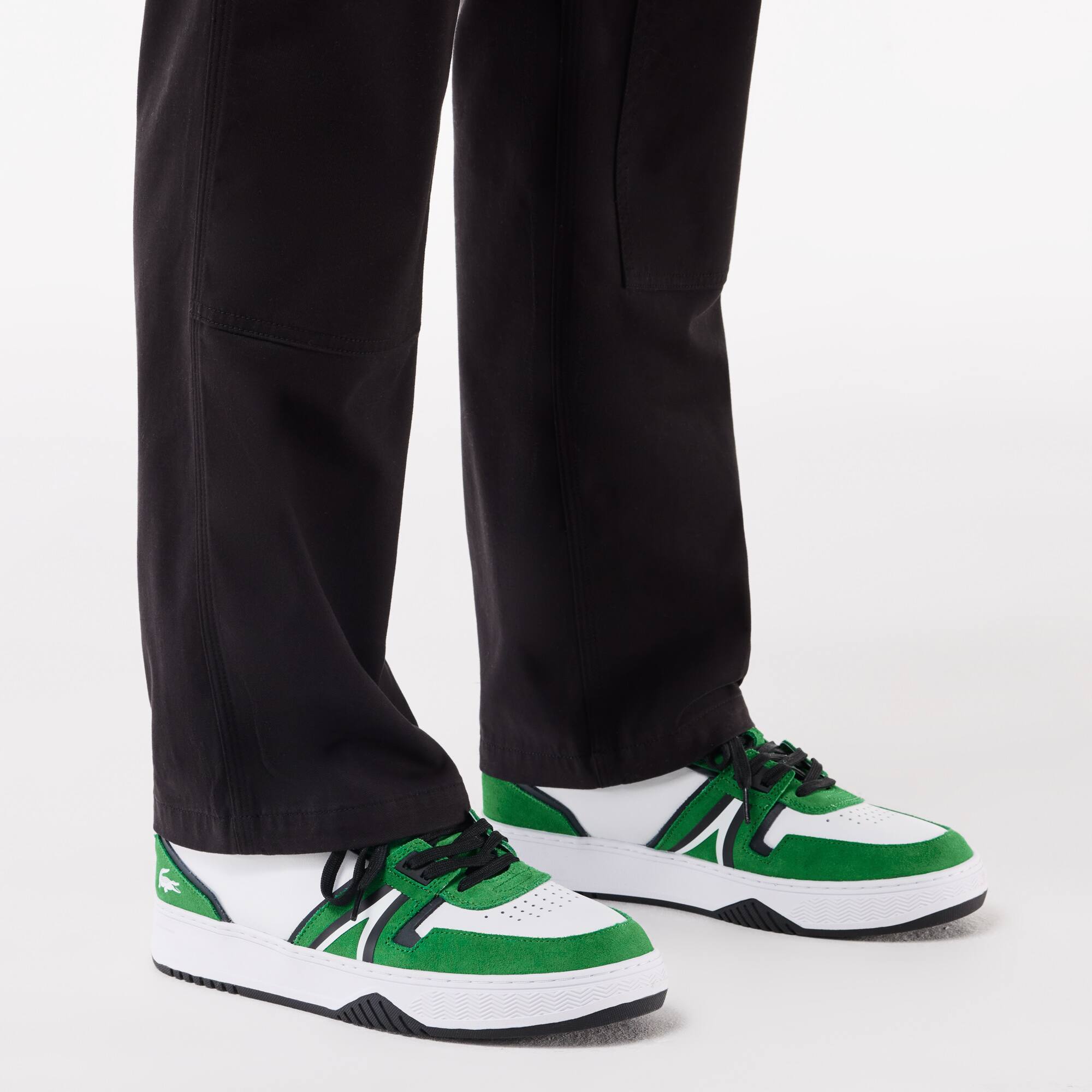 Herren-Sneakers L001 aus beschichtetem Leder Sneakers - Weiss - Lacoste - Herren