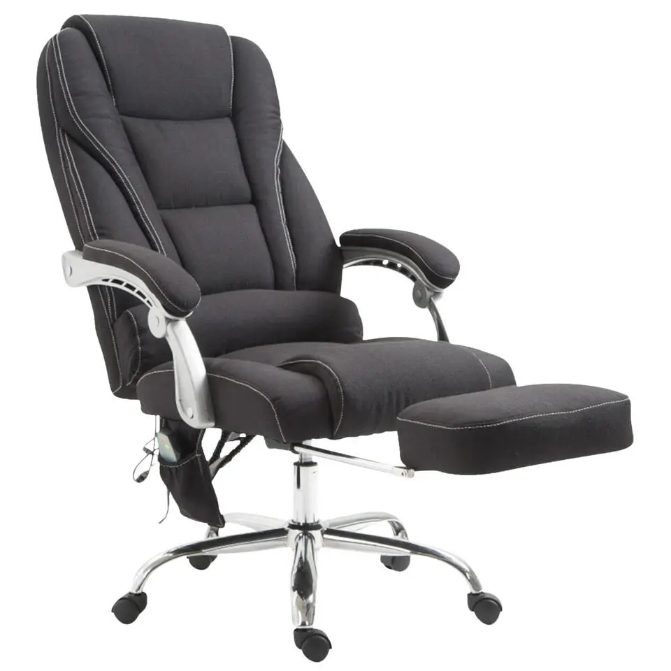 CLP Bureaustoel Pacific chroom Frame - Stof - zwart