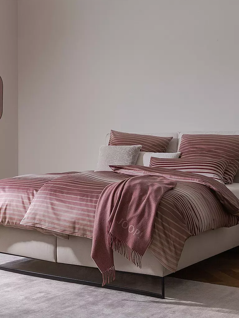 JOOP Satin Bettwäsche SHUTTER 2x70x90cm/200x200cm Rouge dunkelrot