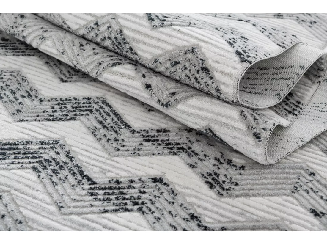 Tapis 125x125 gris Davos Grecian