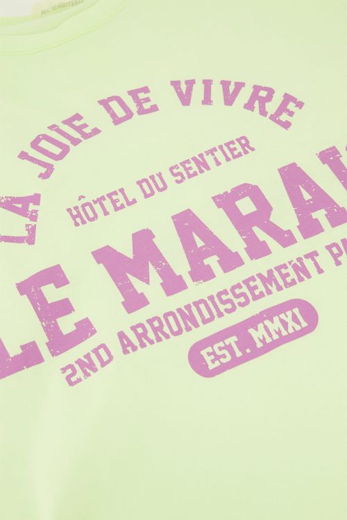 Lichtgroen T-shirt ''Le Marais''