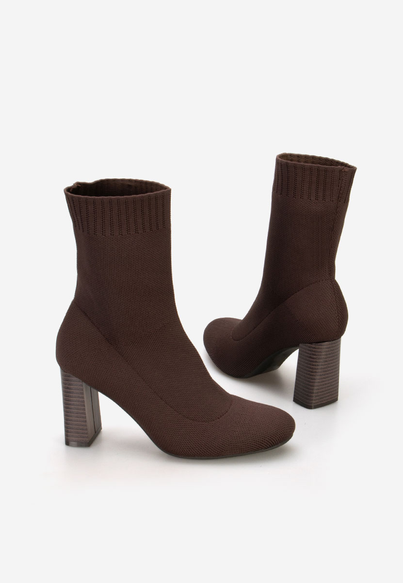 Bottines chaussettes bruns Lujana