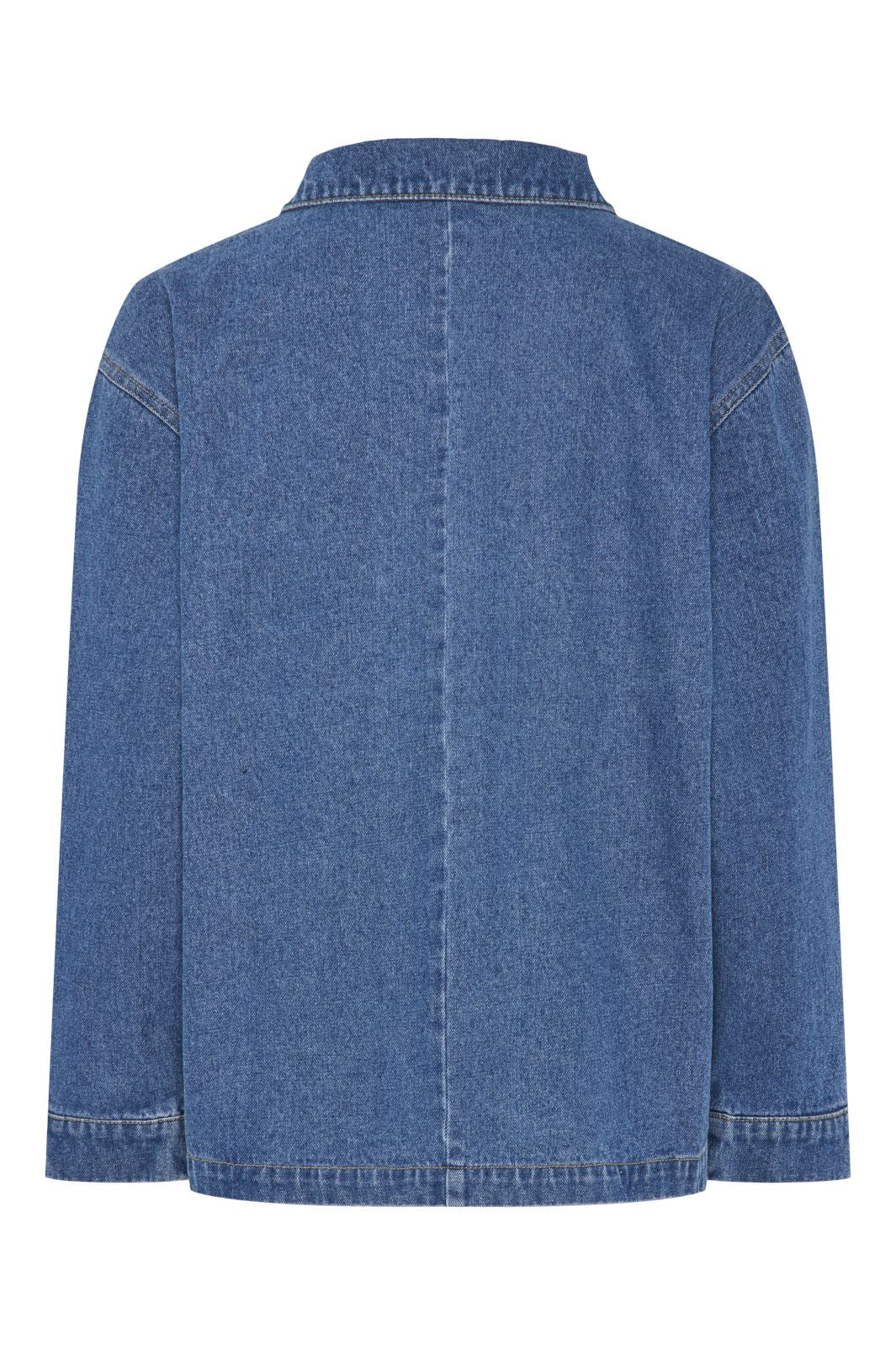 Pieces Pcchrissy Ls Denim Loose Shirt Pwp Mm 4717063 medium blue denim