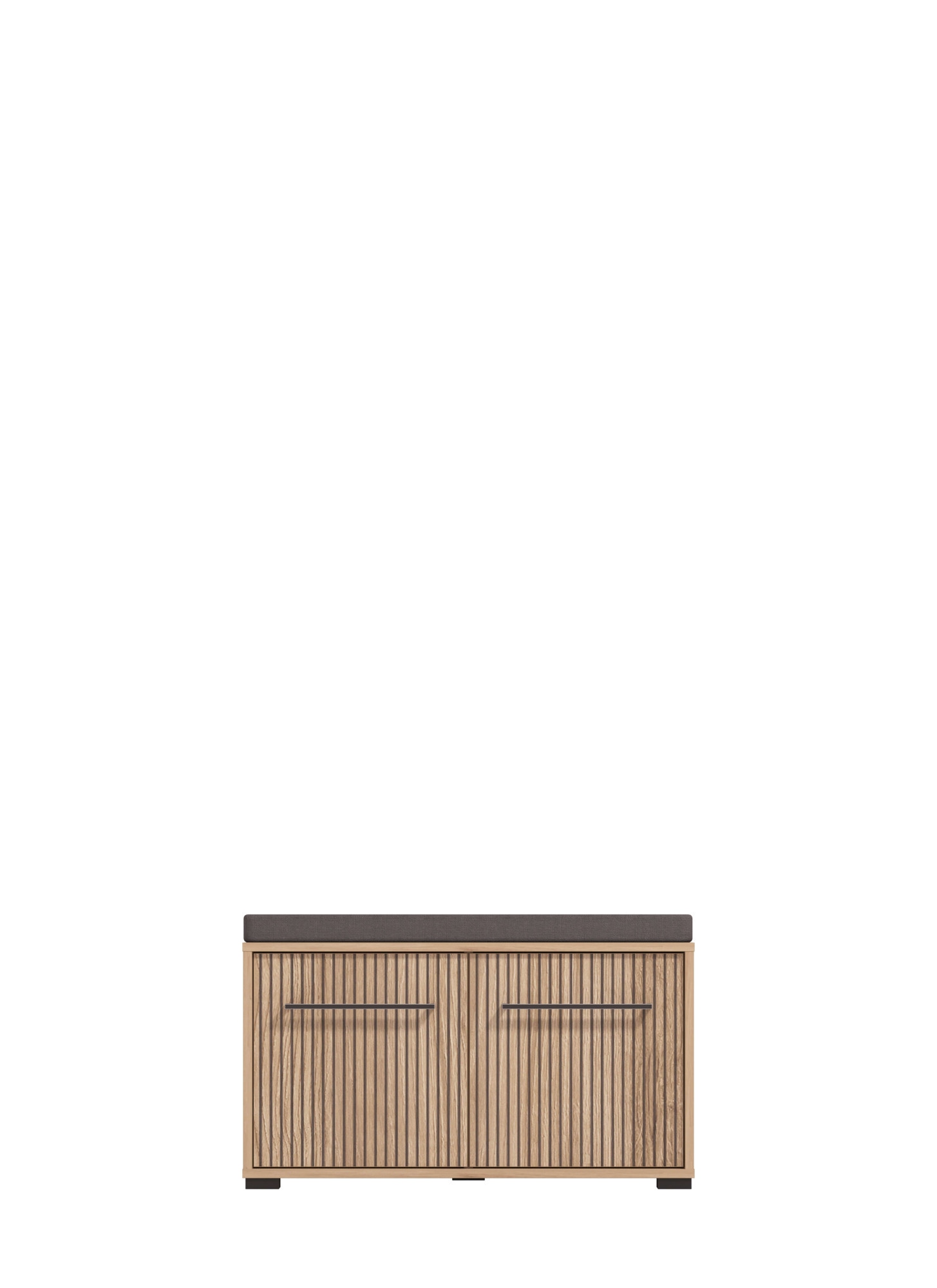 INOSIGN Schuhbank »Landes, Schuhschrank, Schuhregal, Schuhtruhe, Breite 80 cm« mit Sitzkissen und zwei geschlossenen Fächern, in Artisan Eiche