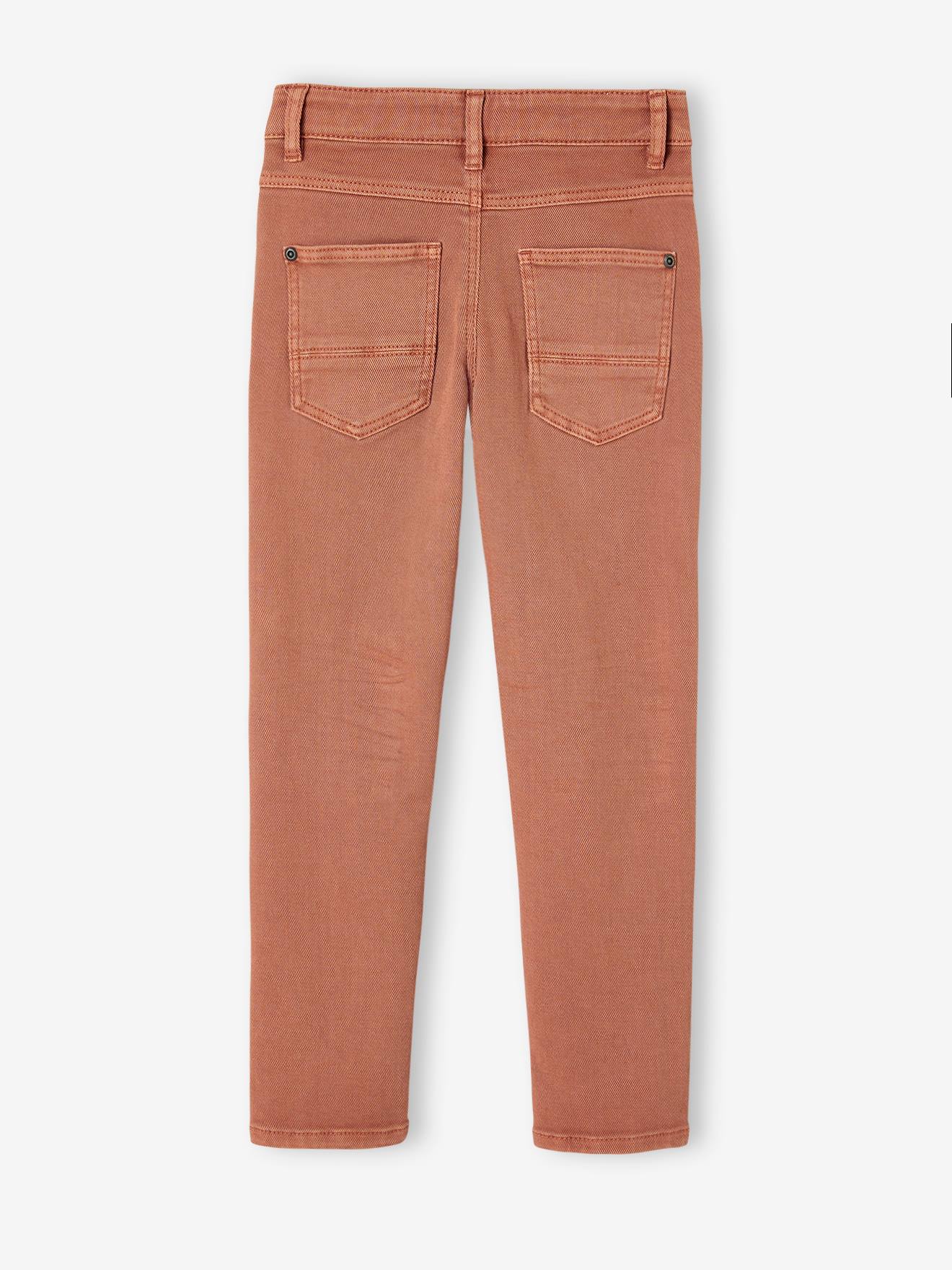 Calças MorphologiK Wide Slim Fit para meninos na cor chocolate