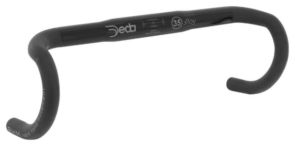 CINTRE ROUTE DEDA M35 ALU NOIR L 44 EXTERIEUR POUR POTENCE 35mm