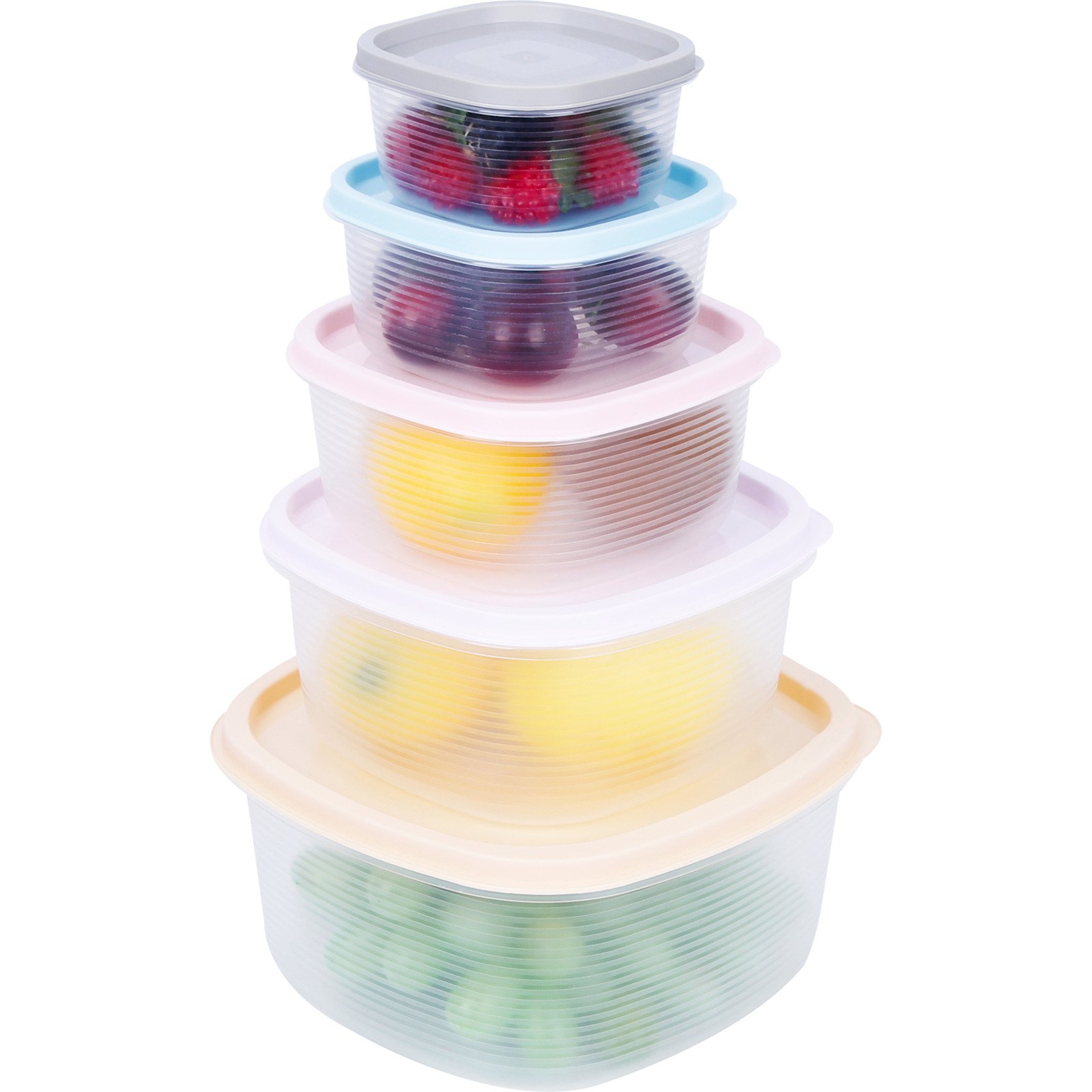 Frischhaltedosenset Pastell 5-teilig