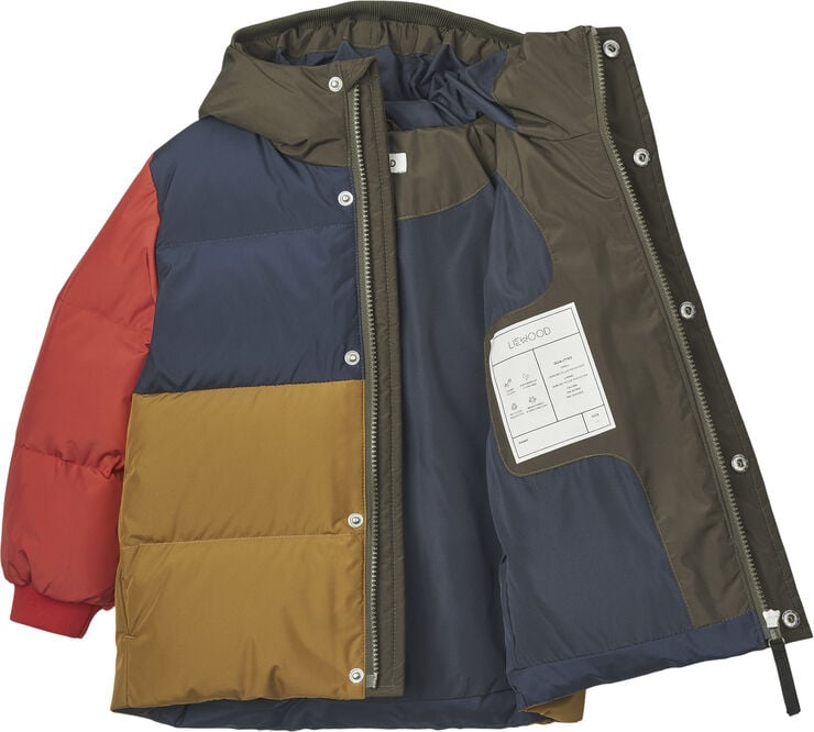 Liewood Palle Puffer Down Jacket Army brown multi mix