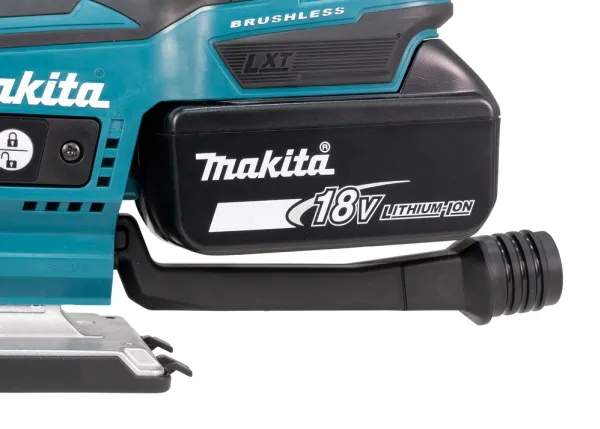 Makita DJV185RF1J, Øverste håndtag, Grøn, 90°, Aluminium, Stål, Træ, Børstefri, Deep discharge