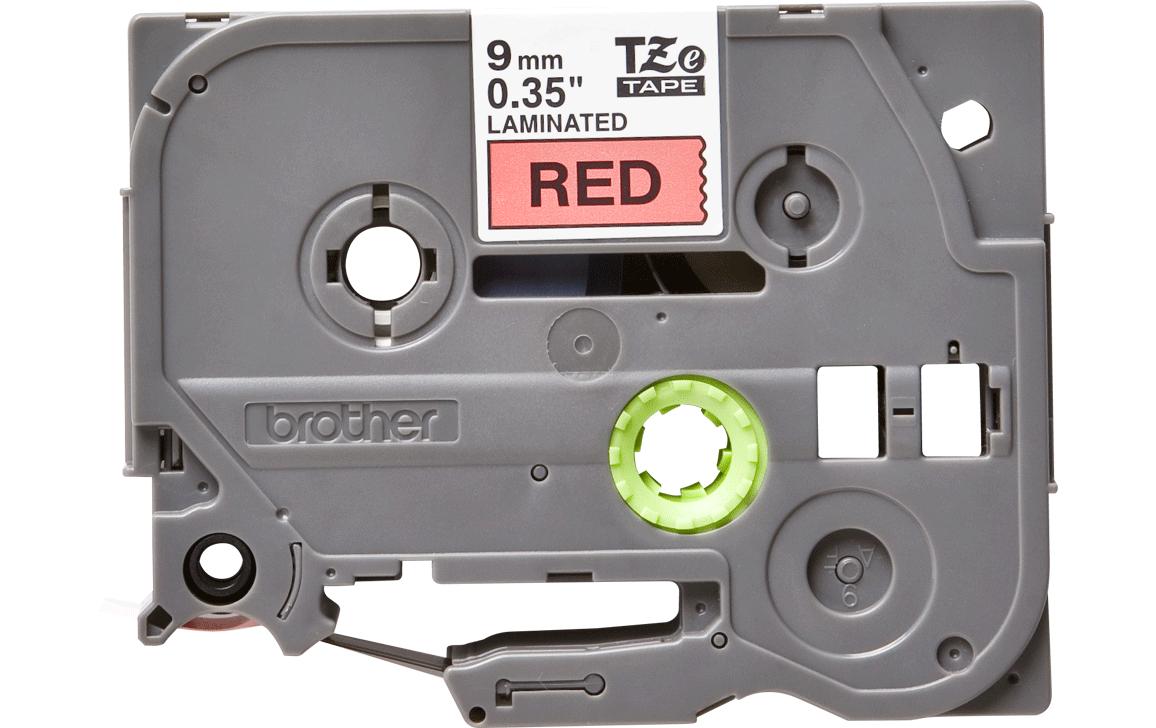 Beschriftungsband TZe-421 Schwarz auf Rot9 mm-Beschriftungsband für Etikettendrucker