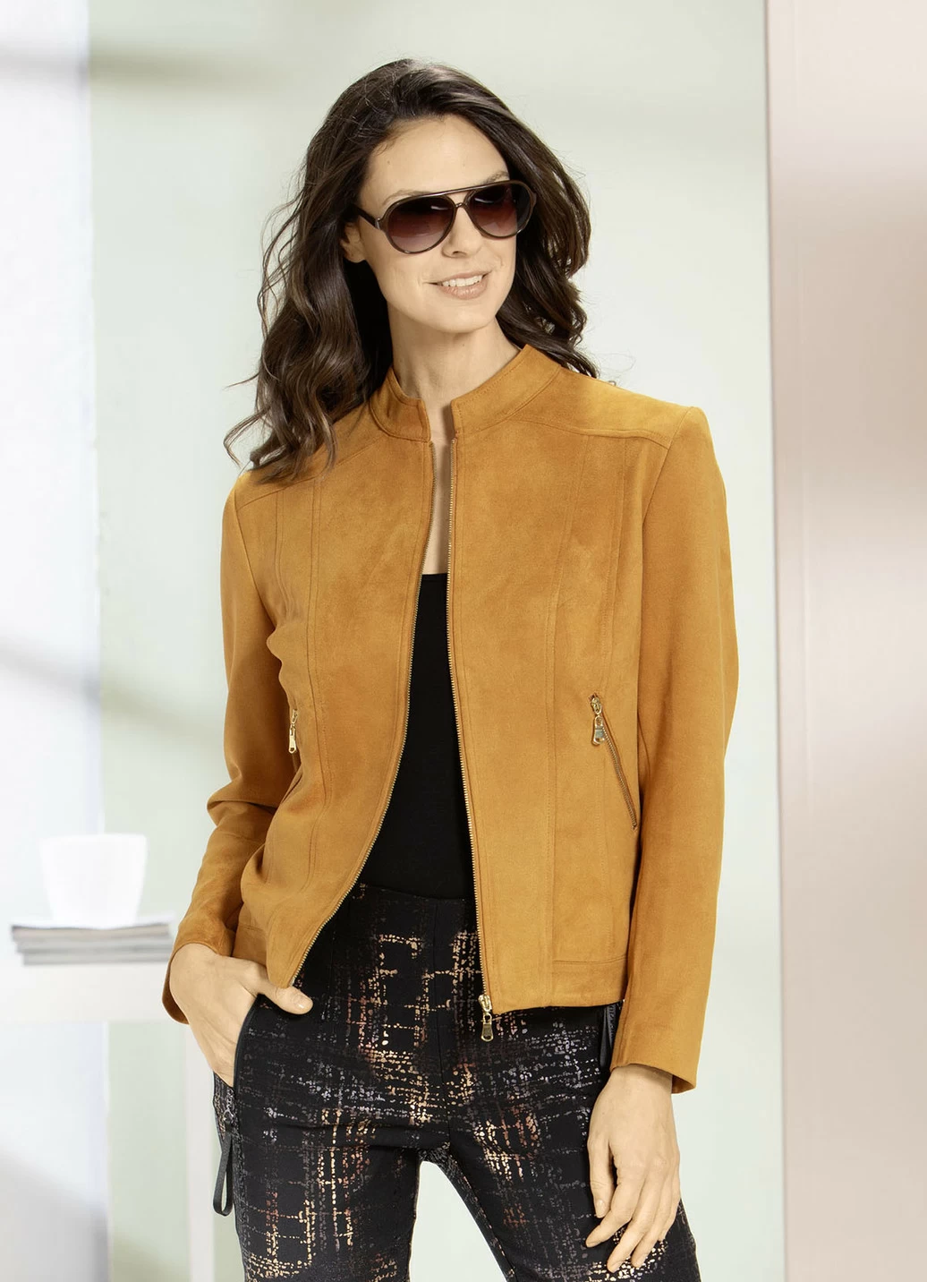 Jacke aus Velours