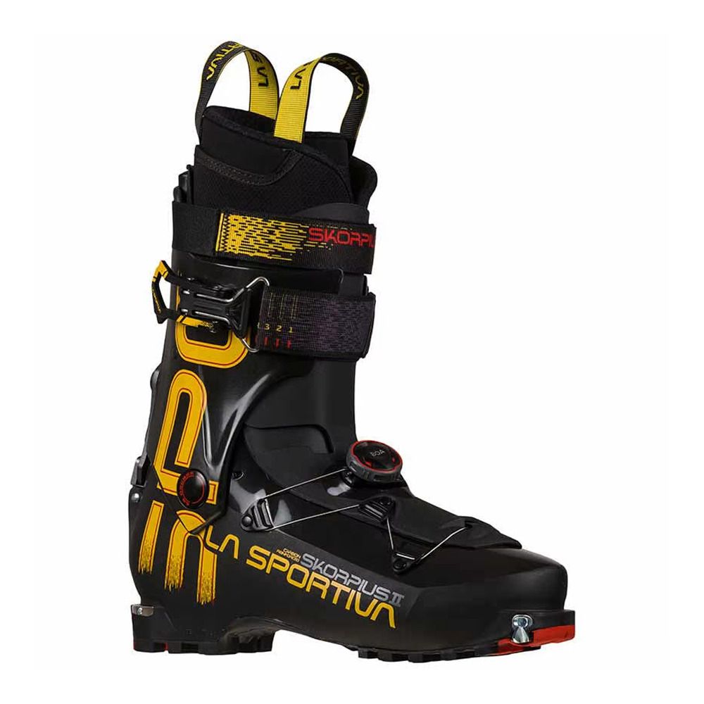 La Sportiva SKORPIUS CR II BOA - Chaussures ski randonné black/yellow