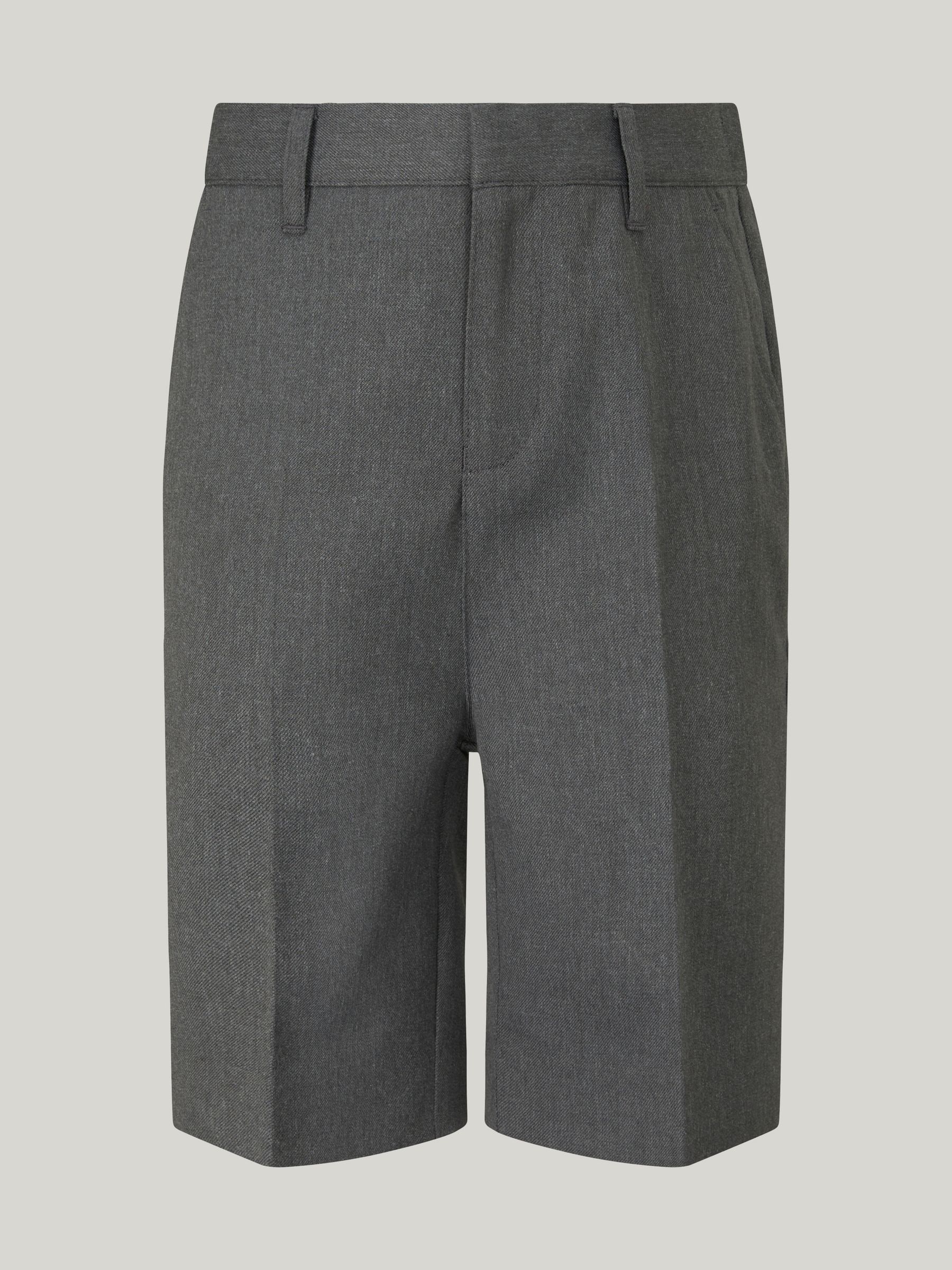 Trutex Junior Boys Slim Leg Grey 2 Pack School Shorts