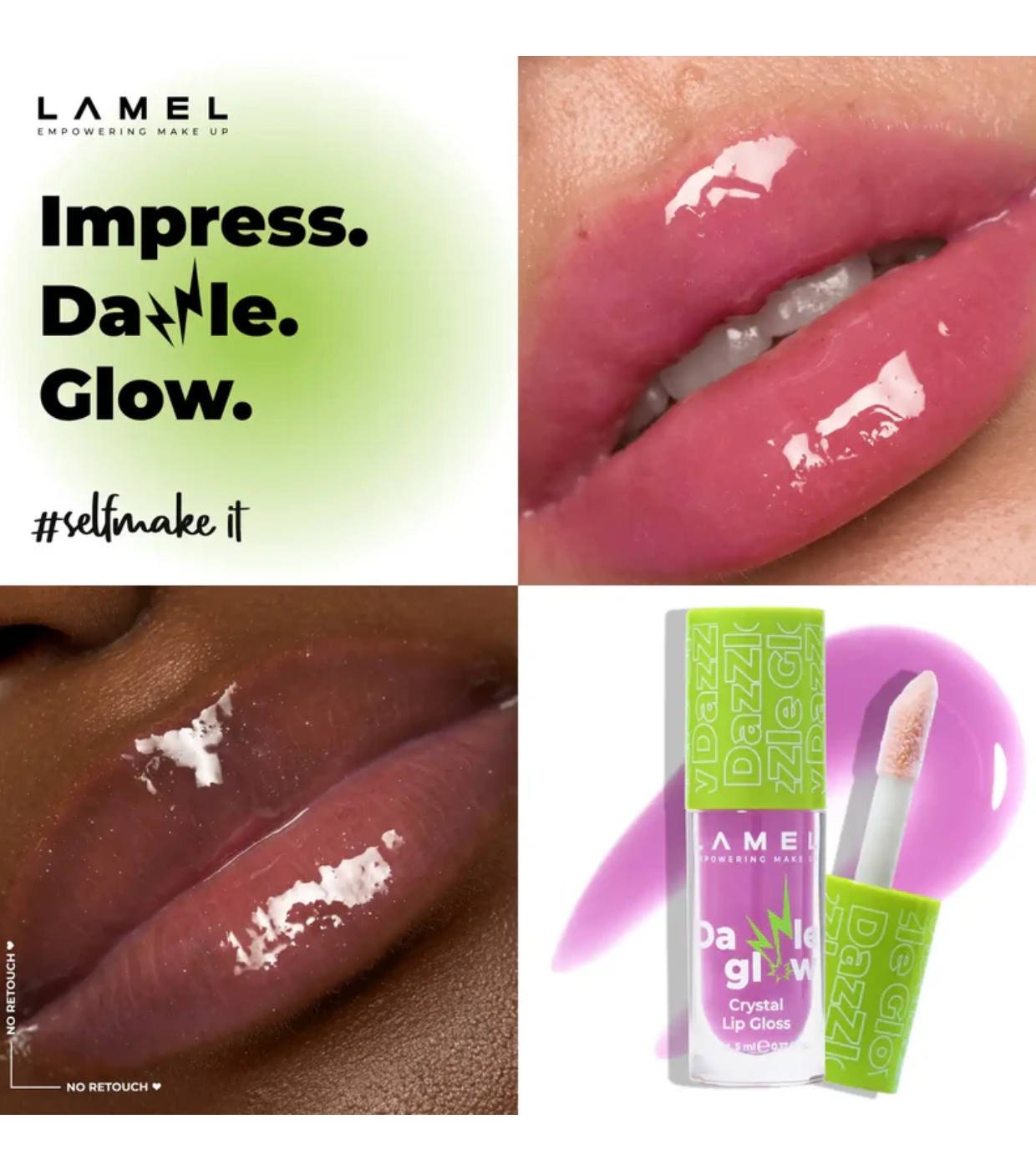 Lamel - Brilho Labial Dazzle Glow - 406: Empower