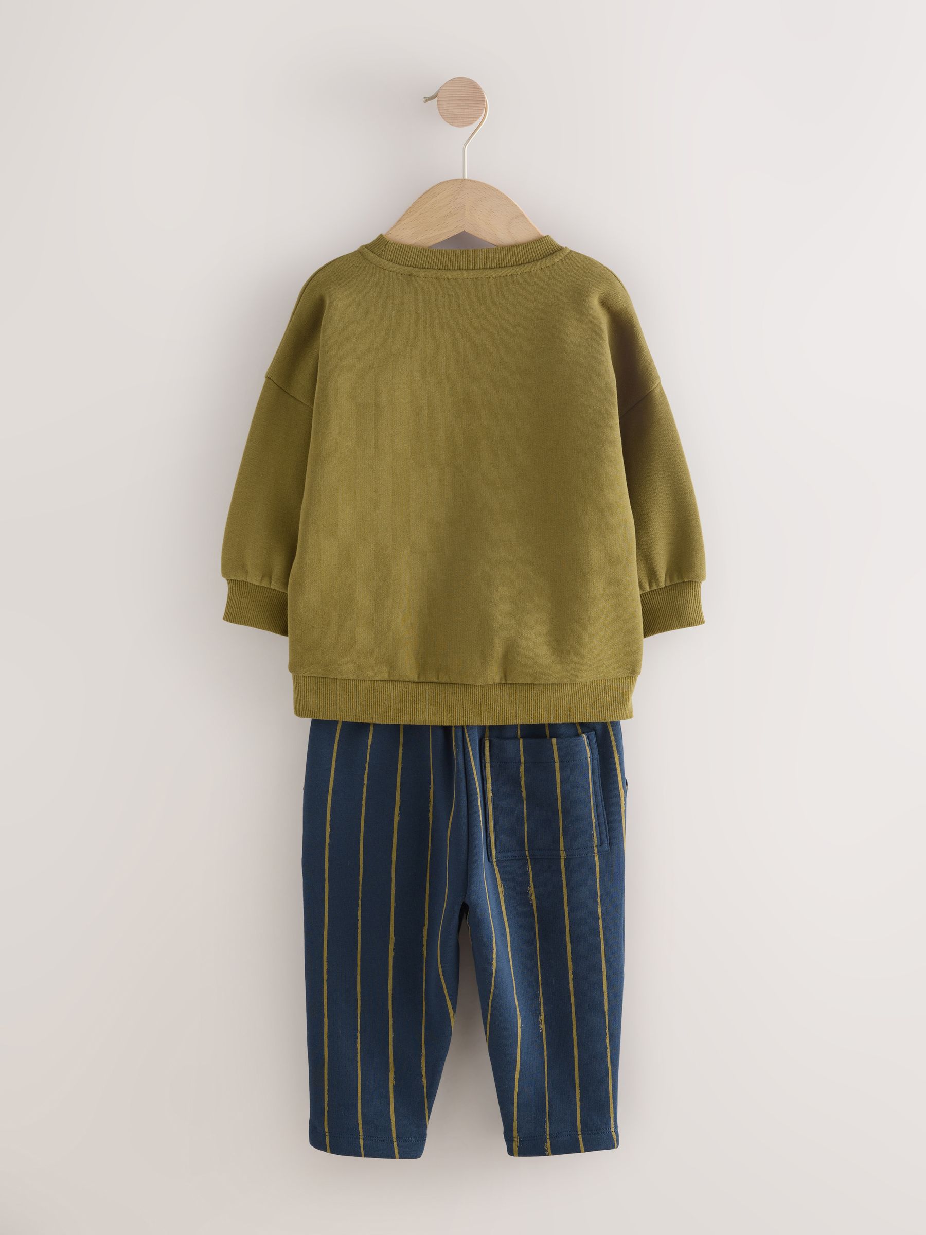 Khaki Green Tokyo - Set met top met lange mouwen en joggingbroek (3mnd-7jr)