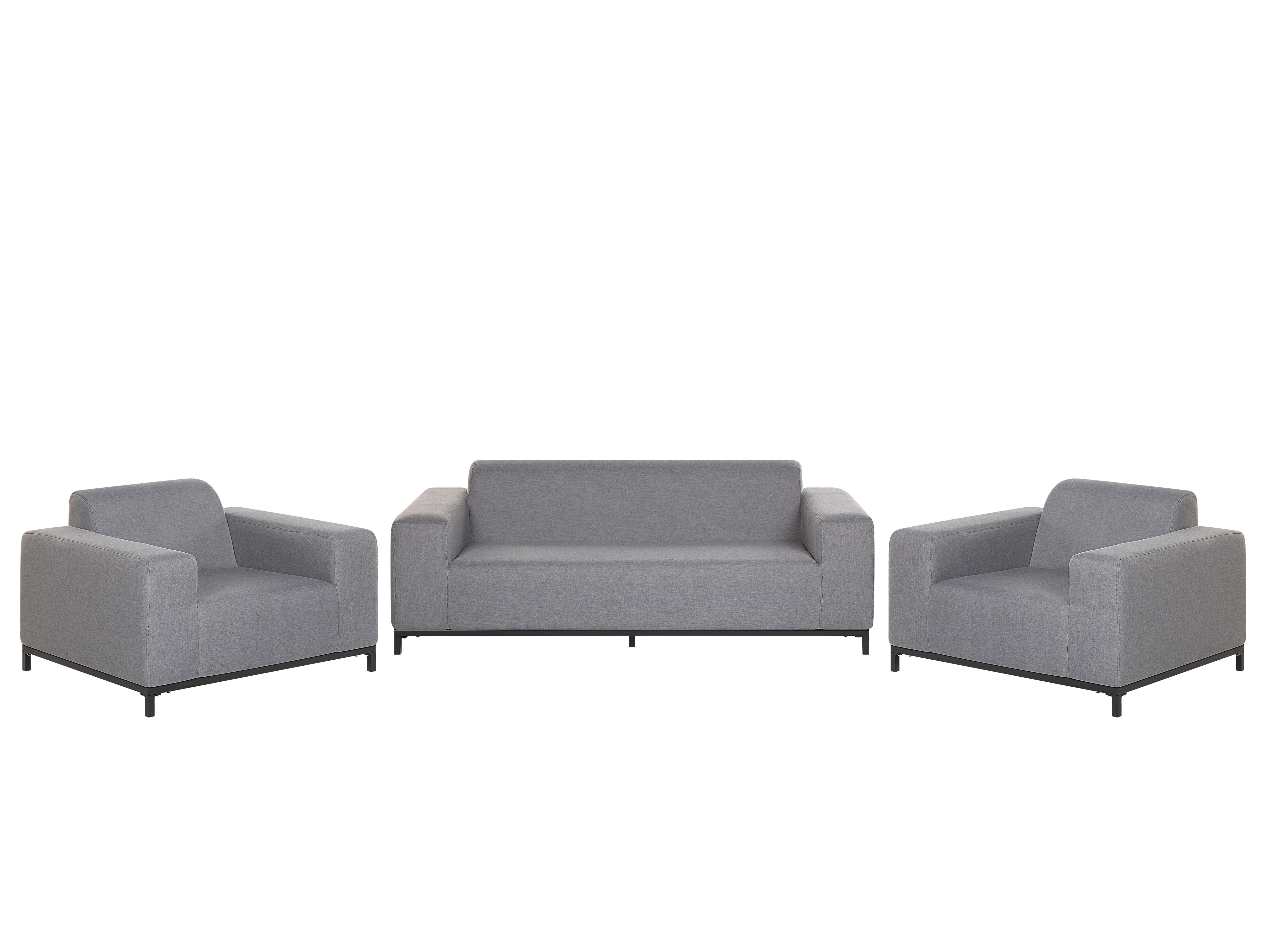 Loungeset met tafel 5-zits ROVIGO Grijs