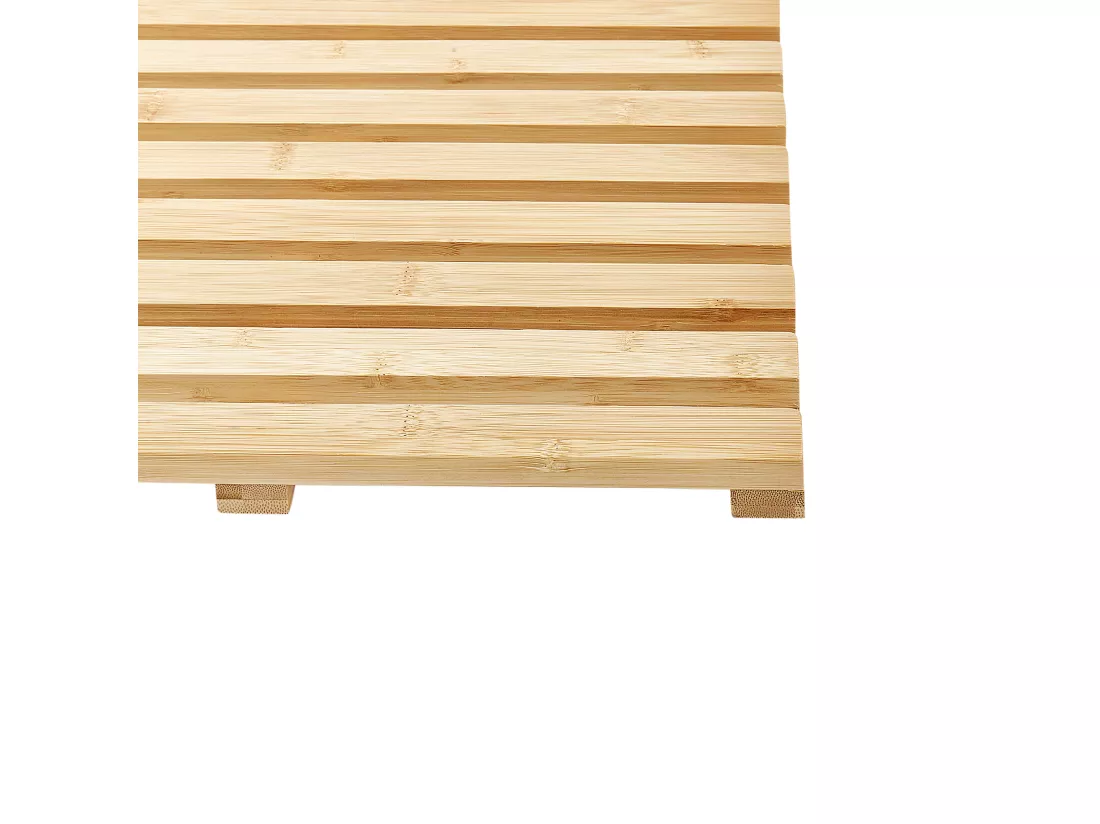 Tapis de bain en bois de bambou clair 53 x 36 cm BARTOW
