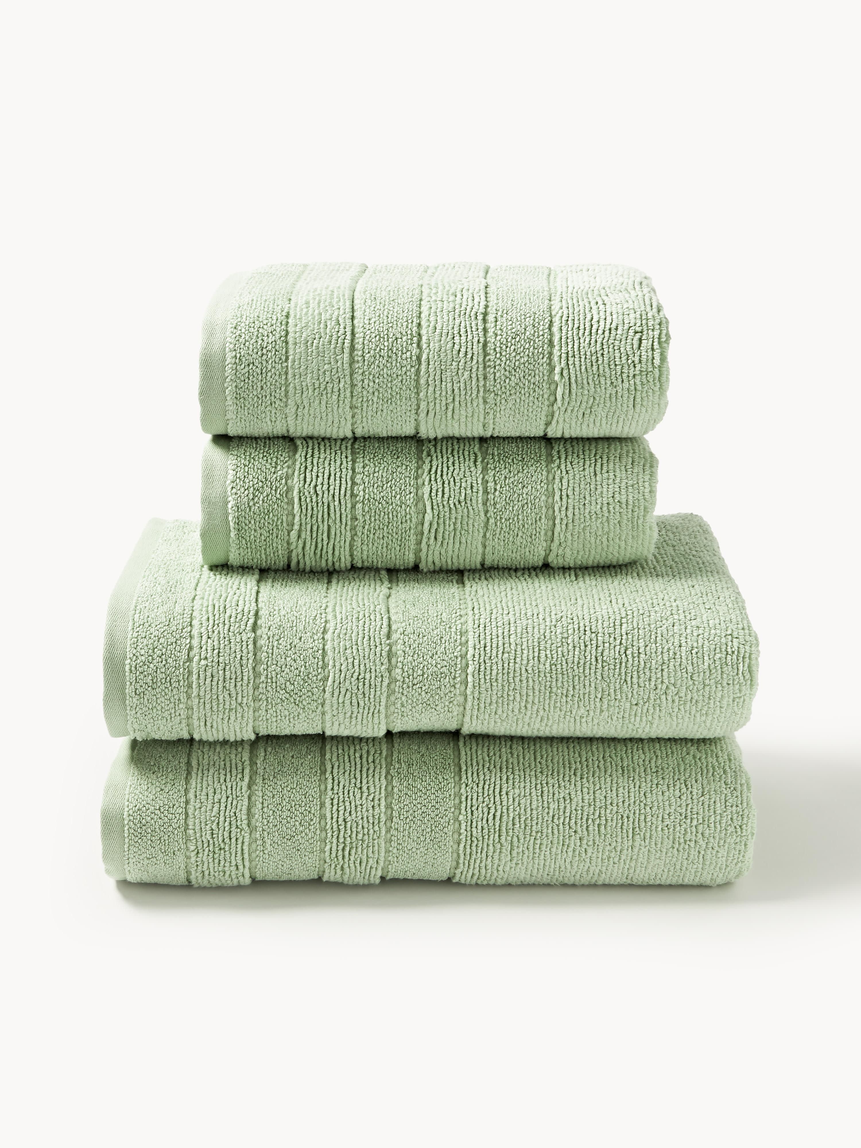Handdoekenset Luxe met gestreepte rand, in verschillende setgroottes