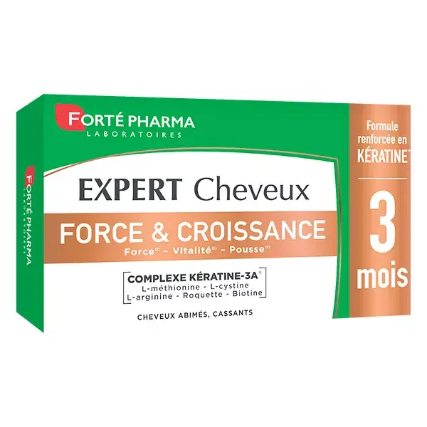 Forté Pharma Expert Hair Strength & Growth Vitality Keratin - Suprimento para 3 meses