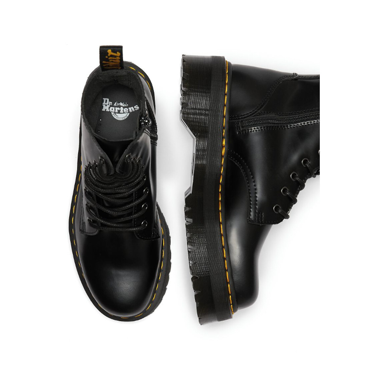 DR. MARTENS<br>Botas de couro com plataforma Jadon Smooth