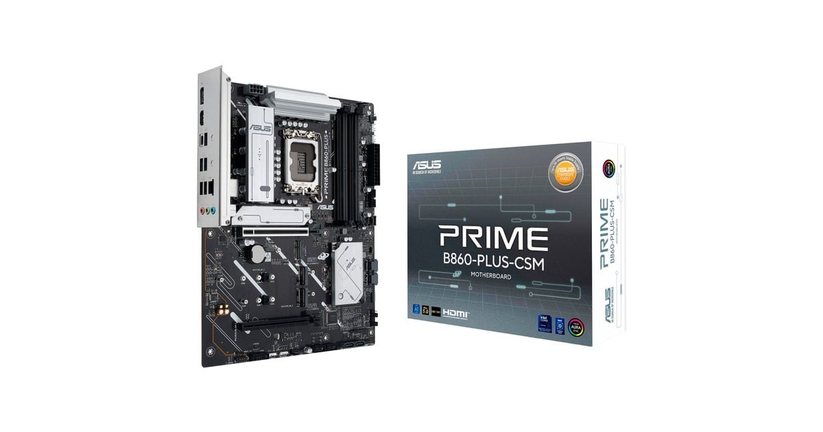 ASUSPRIME B860-PLUS-CSM socket 1851 moederbord  (RAID, 2.5 Gb-LAN, Sound, ATX)