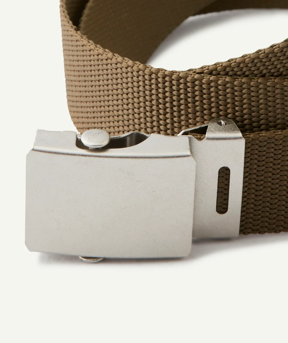 CEINTURE GARÇON KAKI AVEC FERMETURE EN MÉTAL