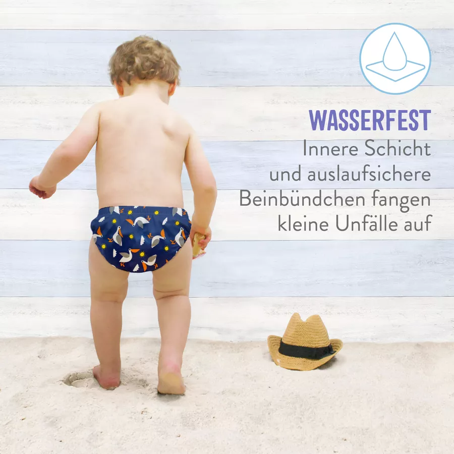 Bambino Mio Schwimmwindel wiederverwendbar, Papageitaucher, Größe L