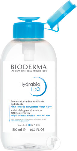 Bioderma Hydrabio H2O Eau Micellaire Démaquillante Nettoyante Peaux Déshydratées Flacon Pompe 500ml
