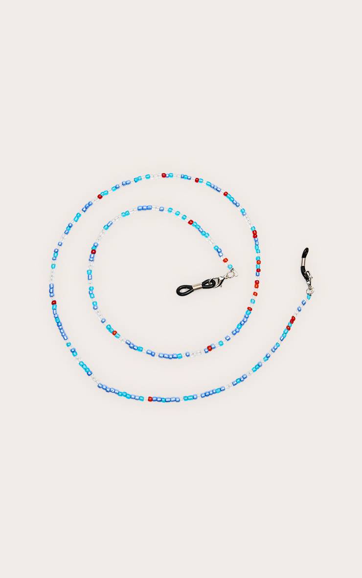 Doré Chaîne À Lunettes De Soleil Perlée Bleue Jeepers Peepers