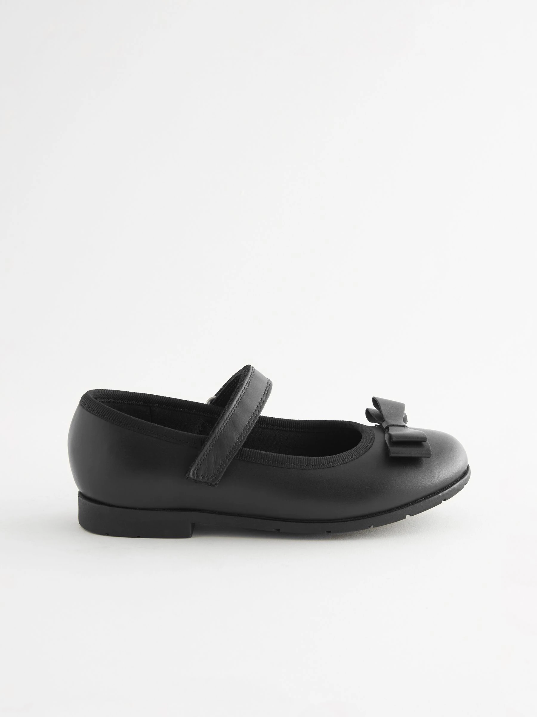 Matzwart - School - Leren Mary Jane-schoenen met strik