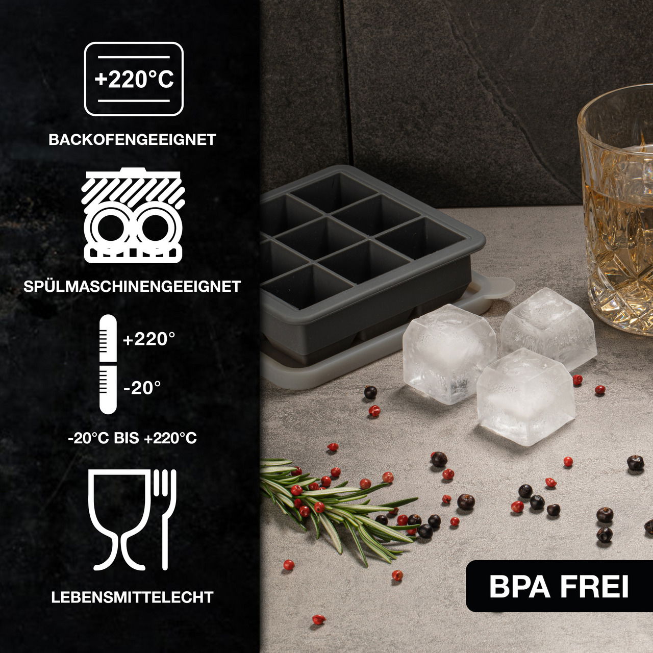 Moritz & Moritz Eiswürfelform eckig 2 er Set