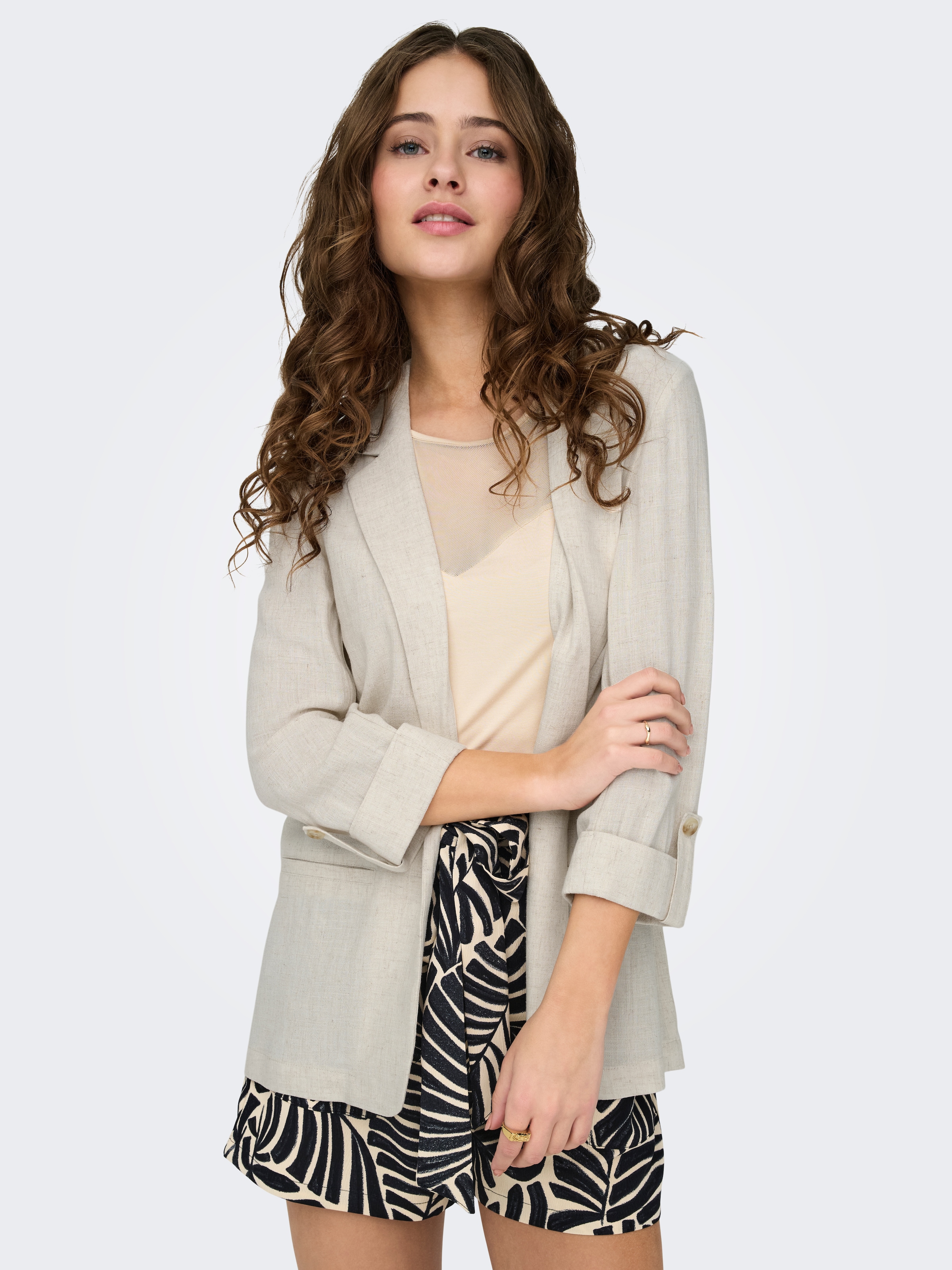 ONLY Longblazer »ONLSIESTA 3/4 OPEN LIN BL BLAZE TLR NOOS«