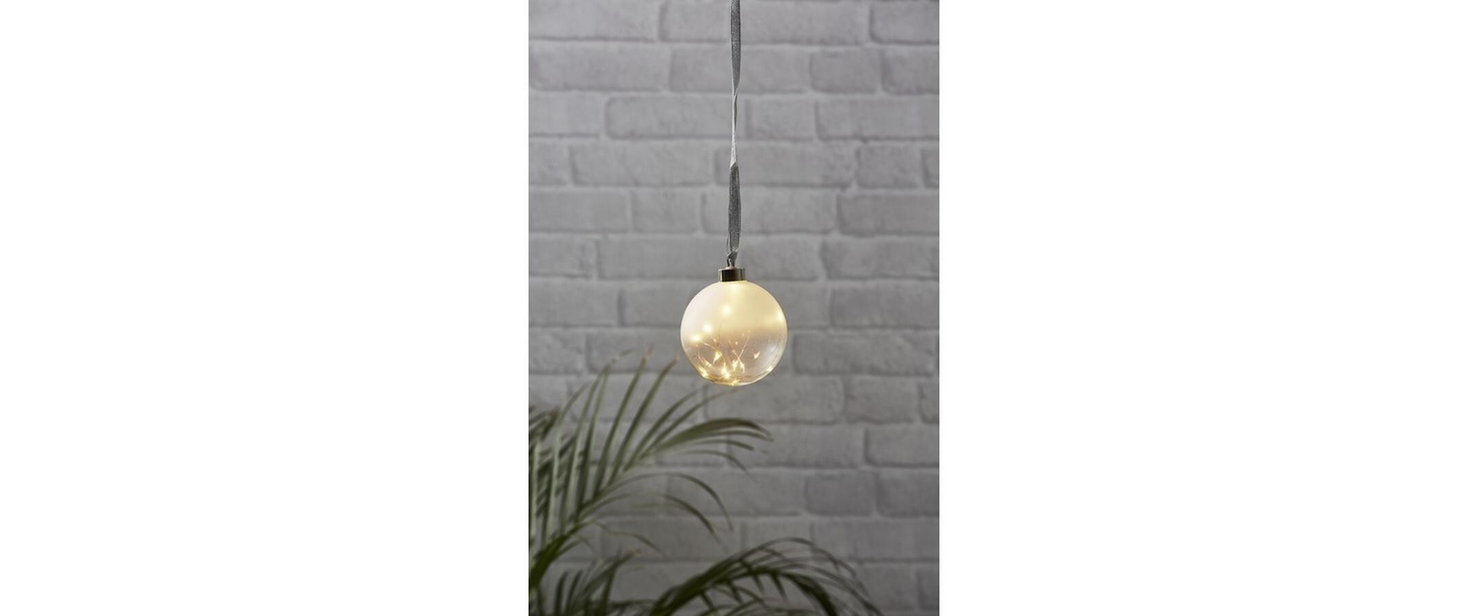 Weihnachtskugel Glow, 15 LED, 10 cm, indoorWeihnachtskugel mit Beleuchtung
