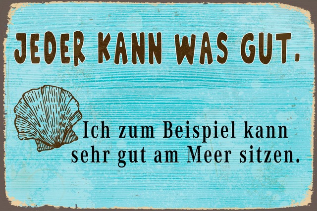 queence Metallbild »Jeder kann was« Schriftzug | Schriftzüge 1 Stk. tlg. Stahlschilder