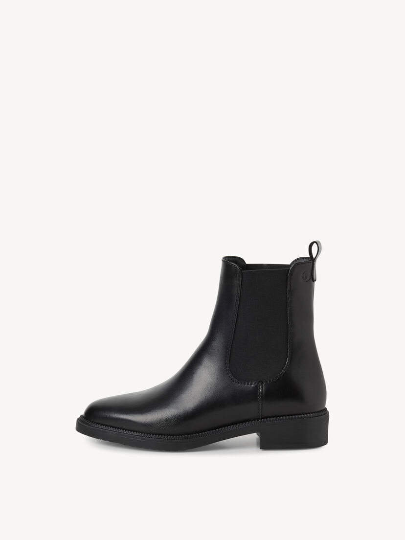 Leren Chelseaboot - zwart
