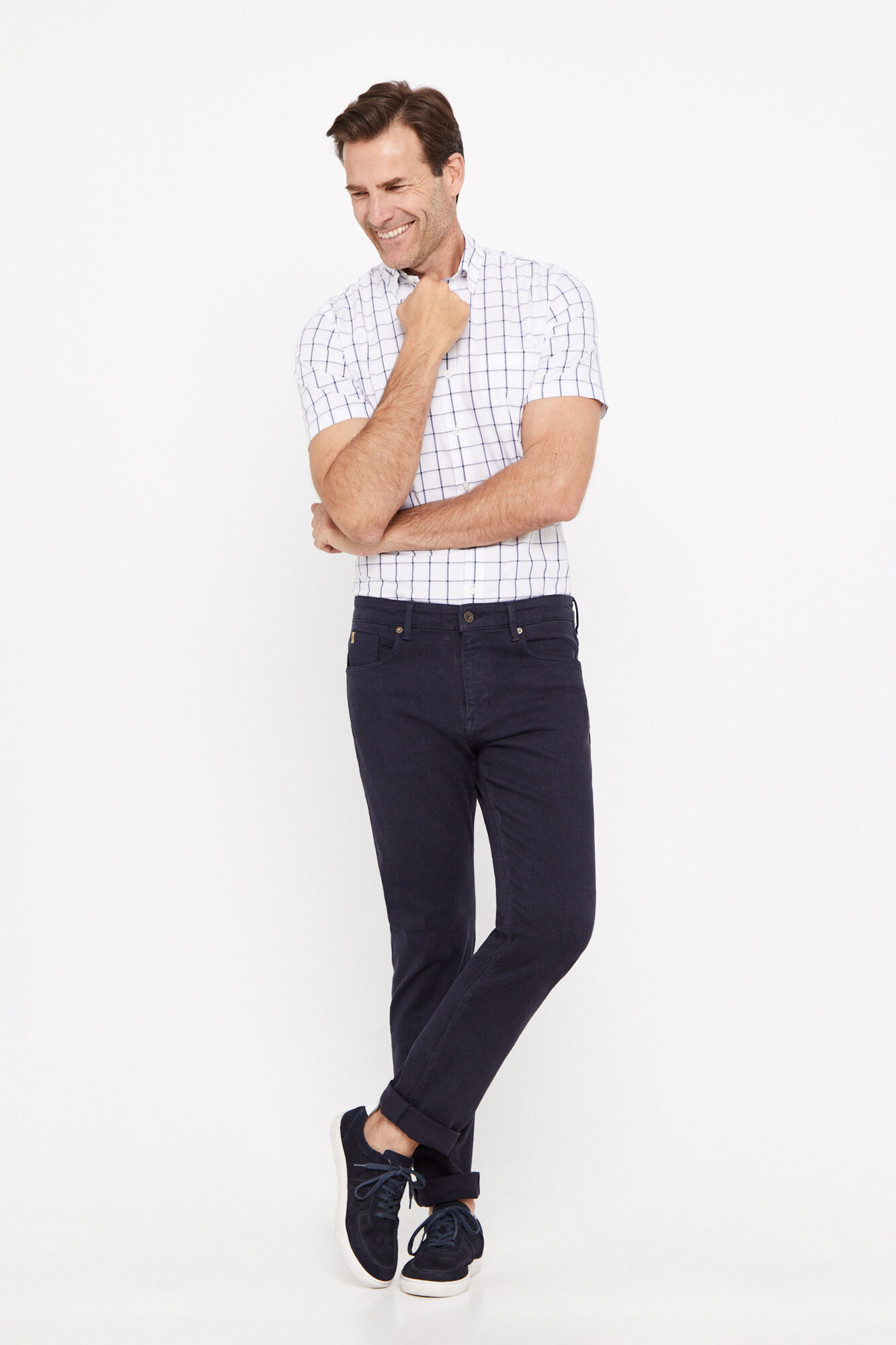 Calça Dynamic de corte regular - Azul marinho