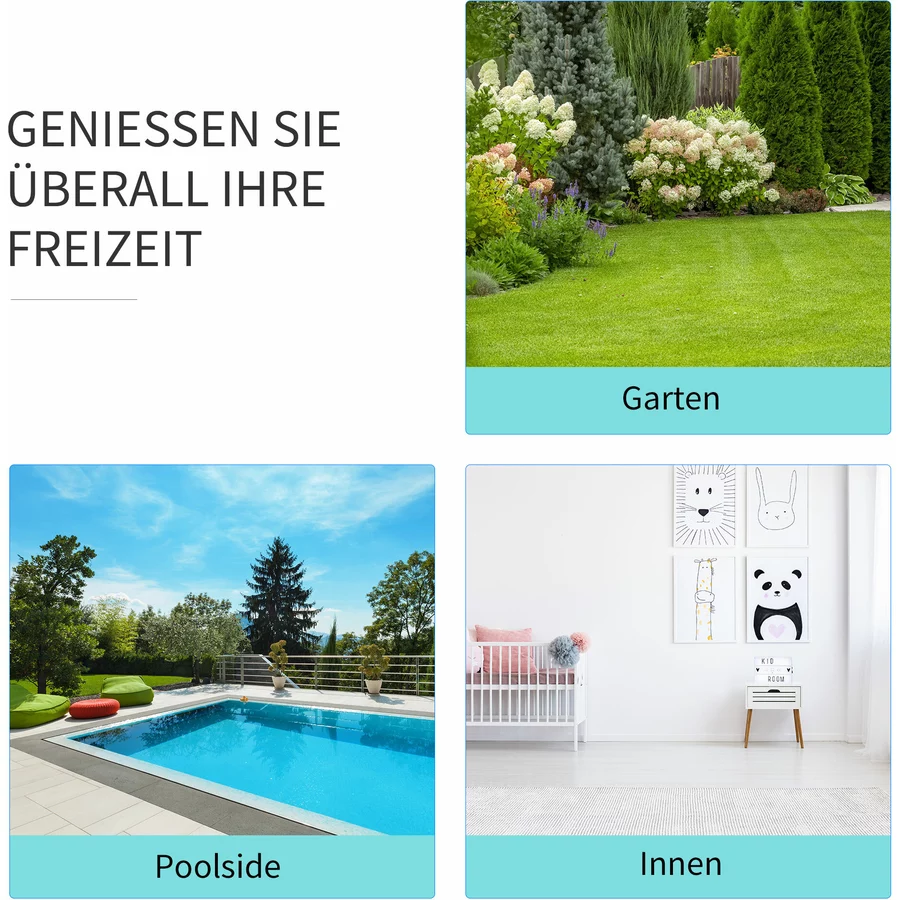 Outsunny Hängemattengestell für Hängematte natur