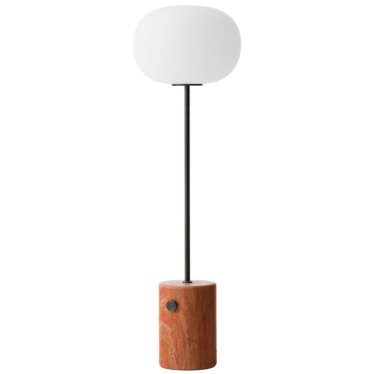 Audo Copenhagen JWDA vloerlamp Red Travertine/Bronzed Brass