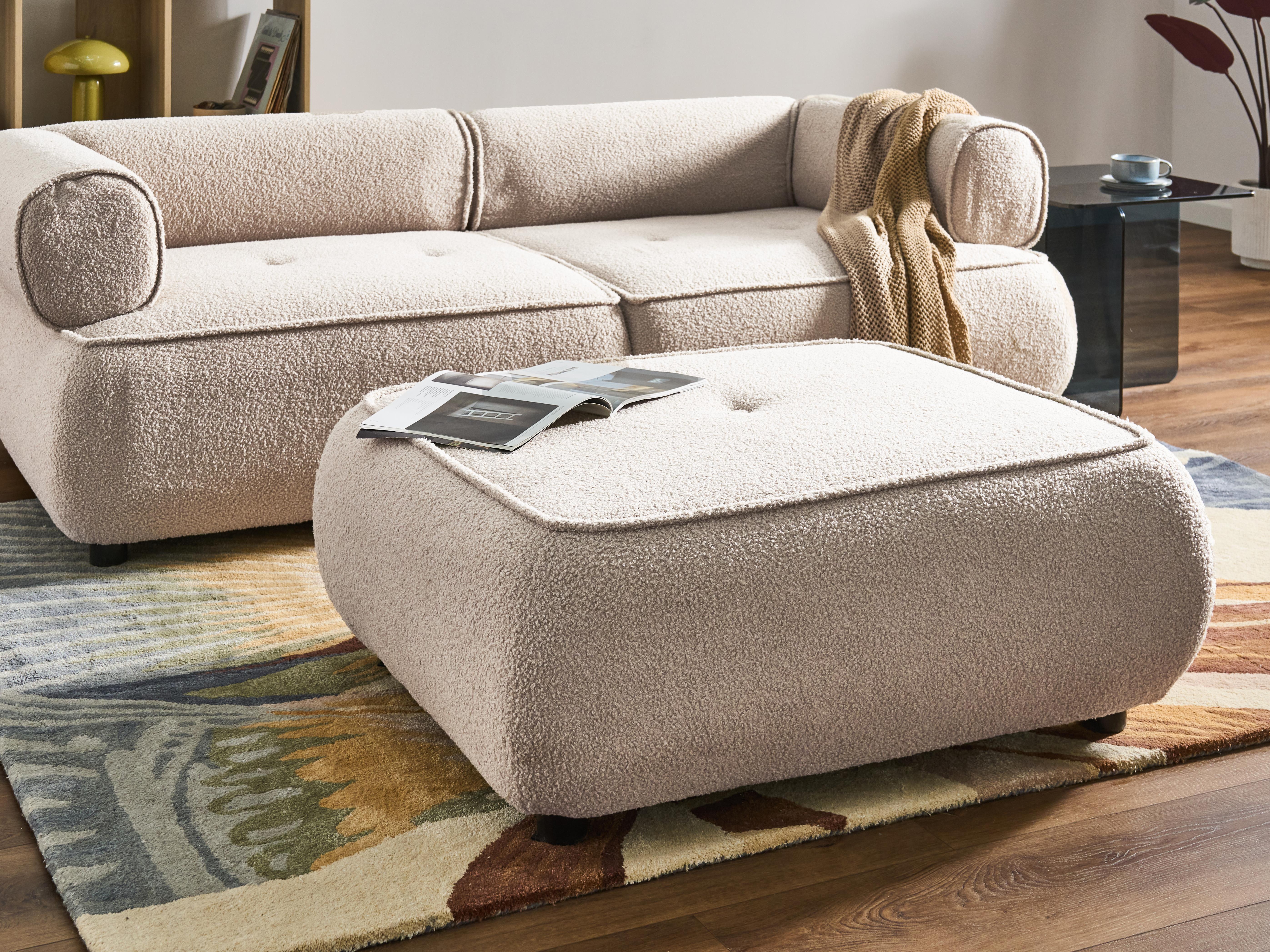 Ottomaan SALLA Bouclé Beige