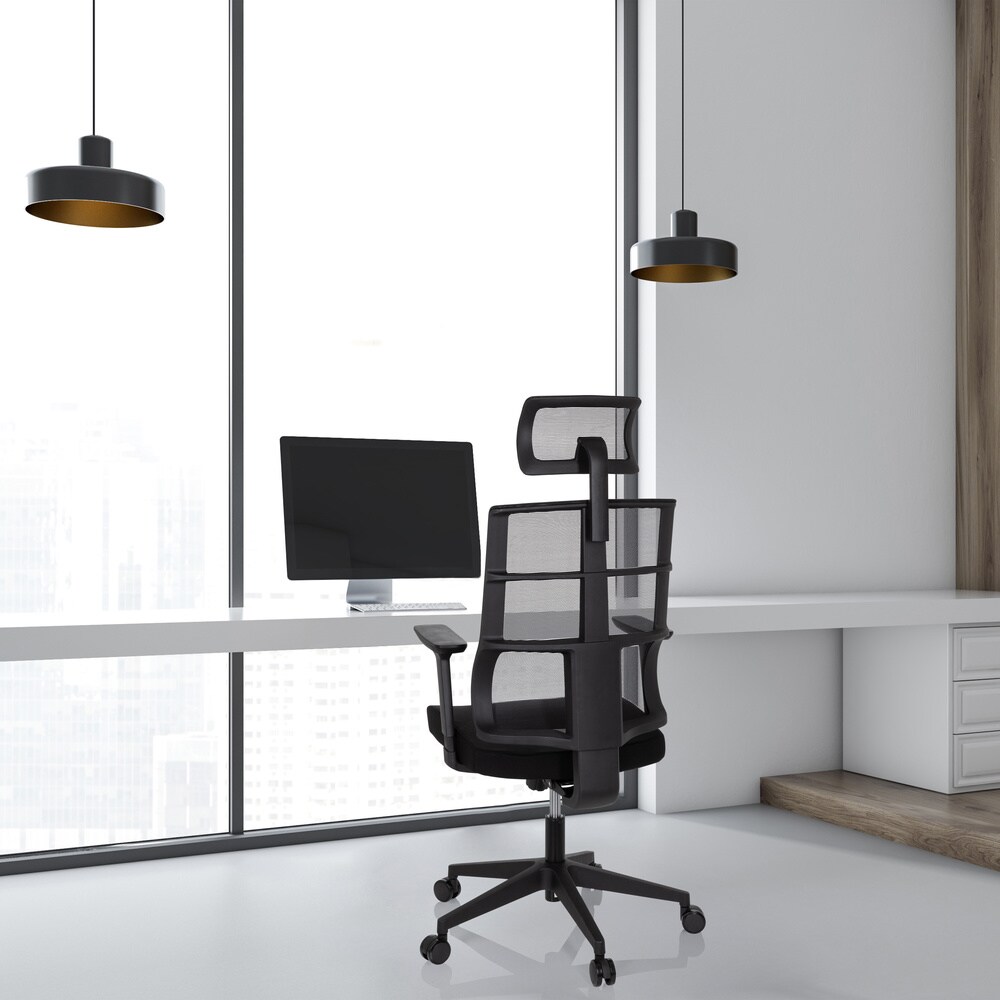 Profi Bürostuhl SPINIO PRO Stoff/Netzstoff mit Armlehnen (höhenverstellbar) hjh OFFICE