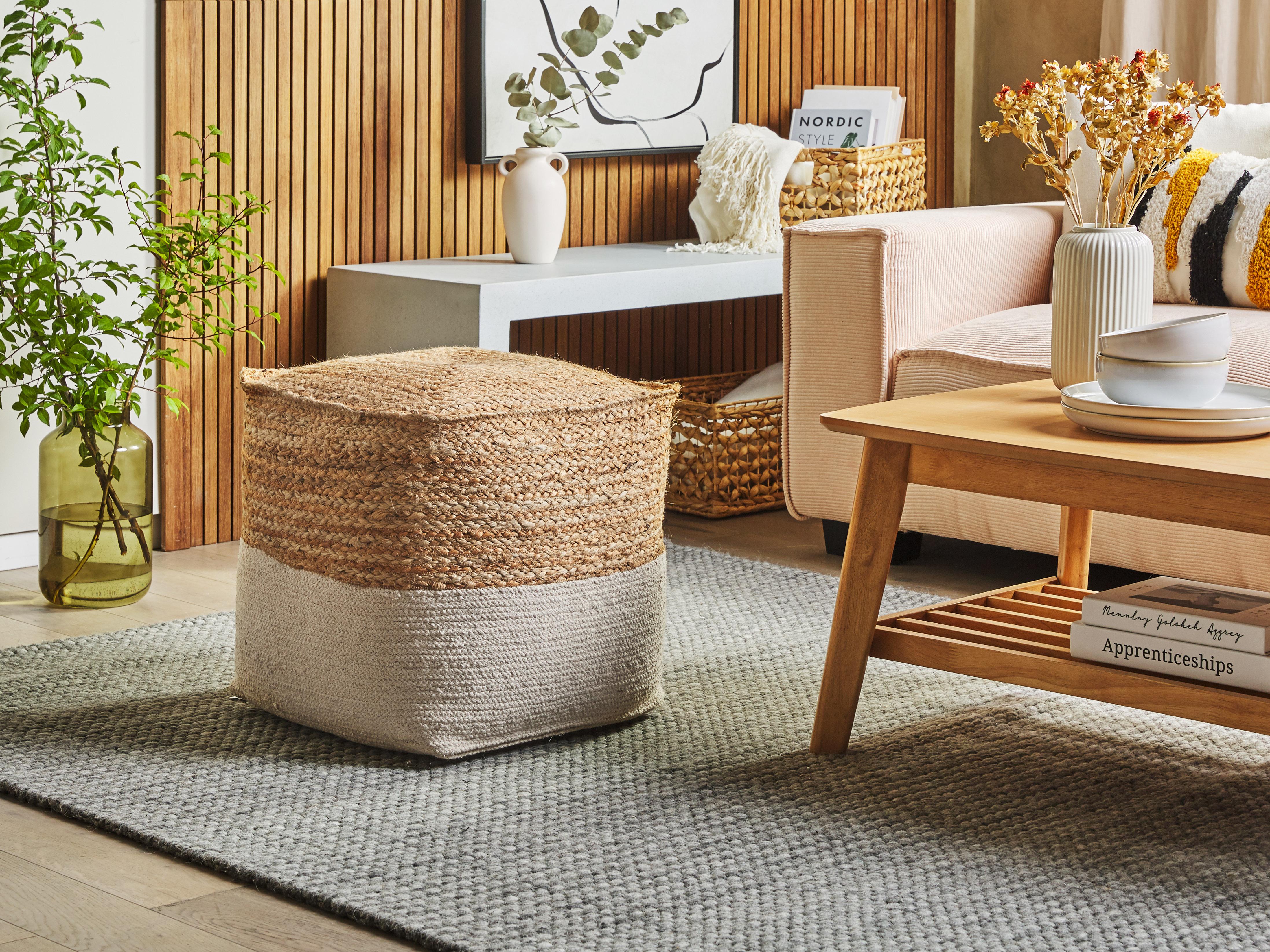 Poef KIRAMA Jute Beige