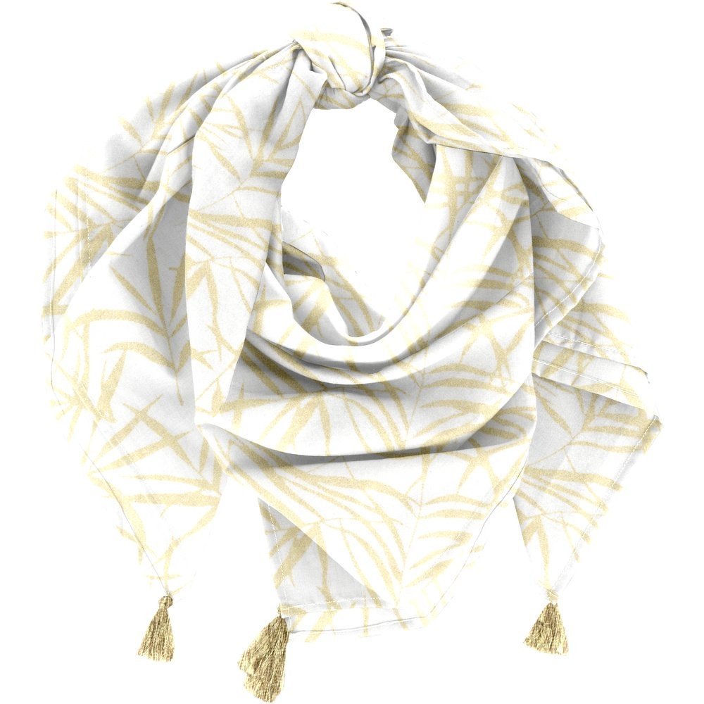 Foulard Pompon Ramage Or