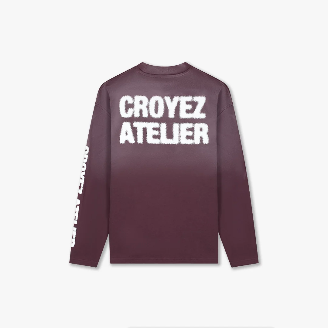 Croyez Sprayed Atelier Longsleeve T-Shirt Heren Paars